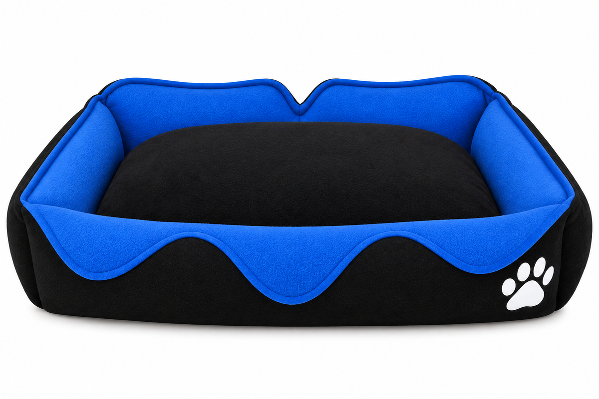 Royal Blue Paw Cozy Bed 🐾💙