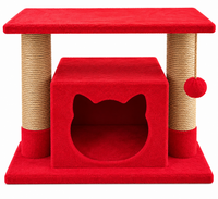Red Cozy Cat Tree